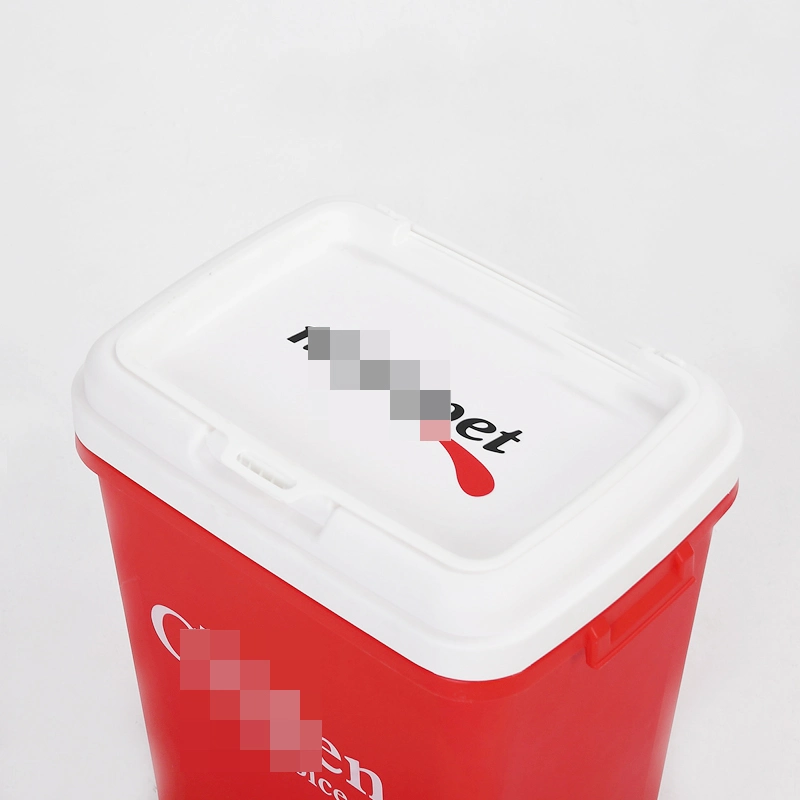 Full Color Logo Printing 15kg Storage Plastic Dog Food Barrel