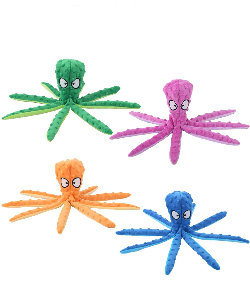 Plush Toy Octopus Shell Educational Bite Resistant Sound Toy Pet Supplies Pet Toys