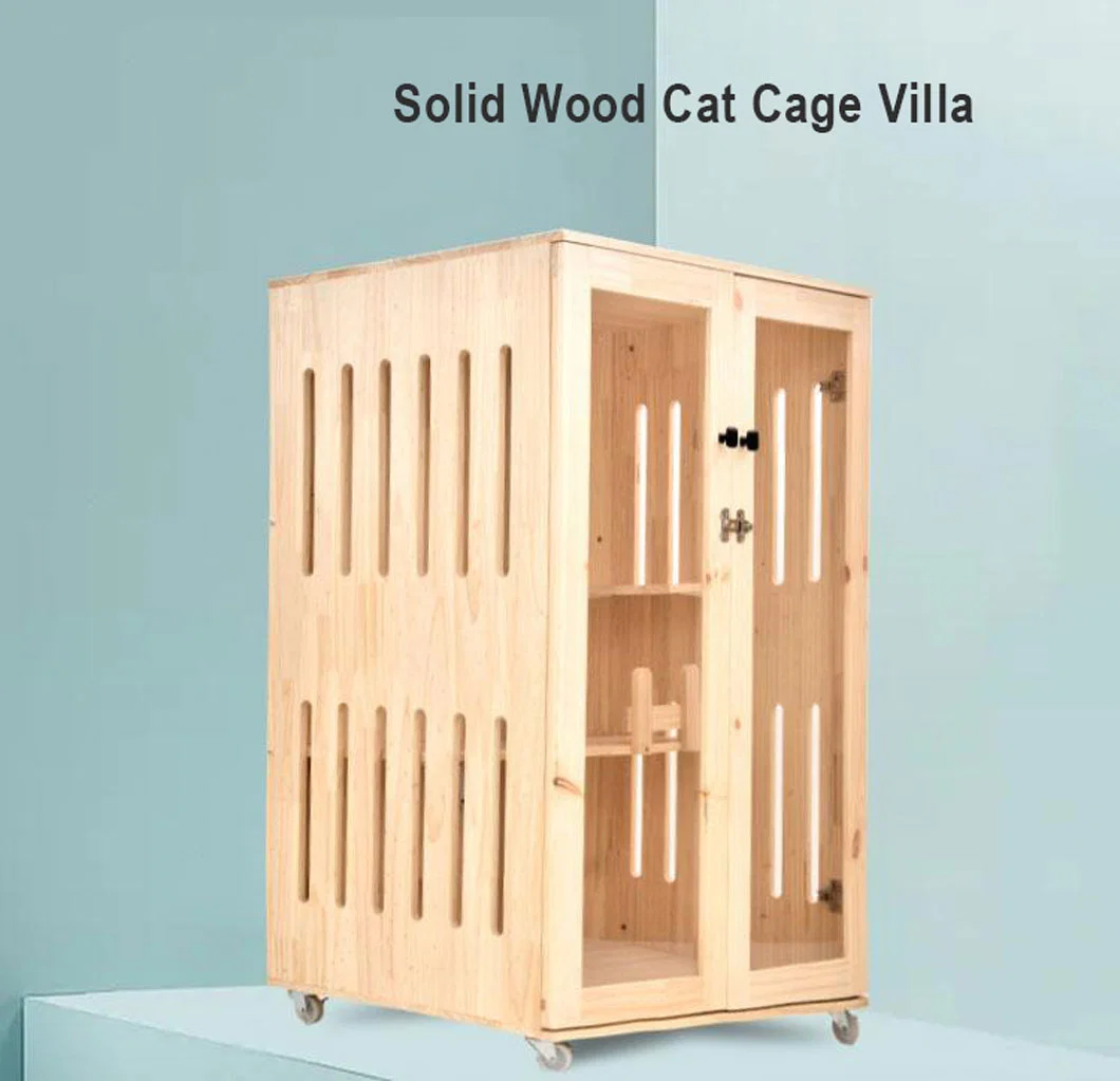 Environmental Wooden Made No Toxic No Pollution Warm Steady Cat Pet House Cat Pet Cage Furniture