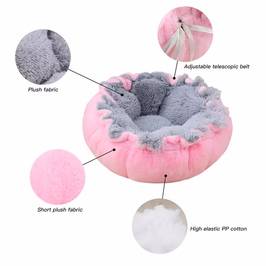 Двухсторонние роскошные кровати для домашних животных, корзины для собак с круглым шерпом